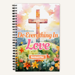 personalised Do Everything In Love Journal