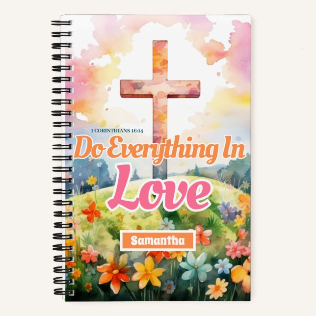 personalised Do Everything In Love Journal (Front)