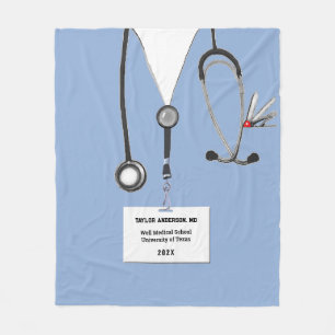 personalised doctor gift idea fleece blanket