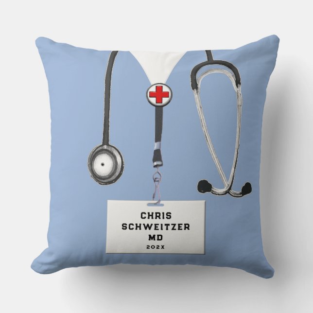Personalised Doctor Gift Throw Pillow (Front)