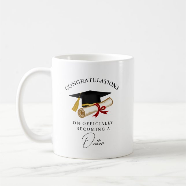 Personalised Doctor Graduation Coffee Mug (Left)
