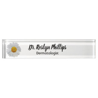 Personalised Doctor Name Plate with Daisy Graphic
