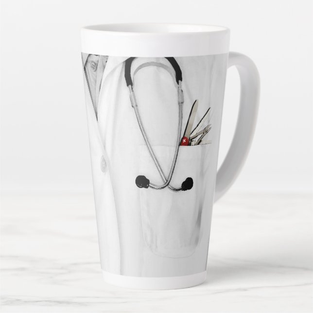 Personalised Doctor Novelty Gift Latte Mug (Right Angle)