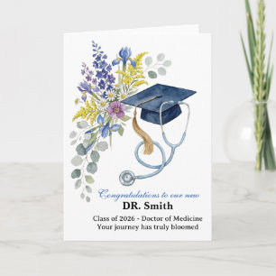 Personalised Doctor, Nurse, MA graduation Card