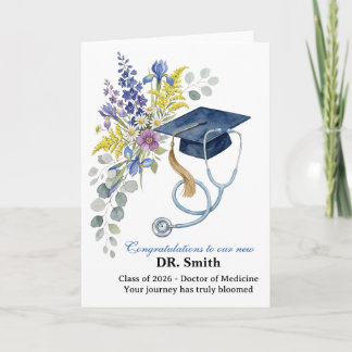 Personalised Doctor, Nurse, MA graduation Card
