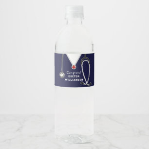 Personalised Doctor Water Bottle Label
