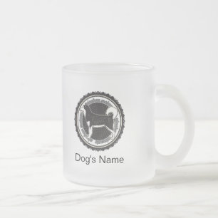 Personalised Dog Alaskan Malamute With Dog Names Frosted Glass Coffee Mug