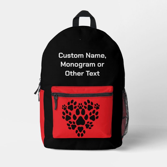 Personalised Dog Backpack - Custom Pet Lover Gift  (Front)