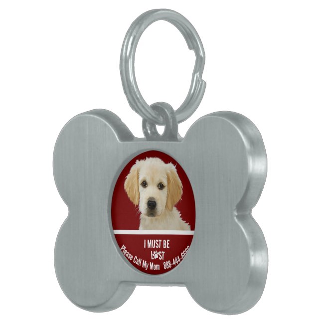 Personalised Dog Bone Tag | Custom Pet ID Tag (Front Right)
