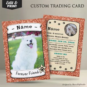 Personalised Dog Cards Pet Trading Card Template