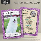 Personalised Dog Cards Pet Trading Card Template