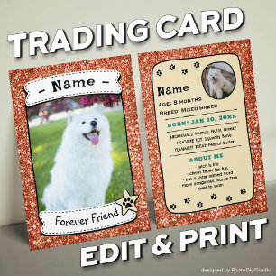 Personalised Dog Cards Pet Trading Card Template