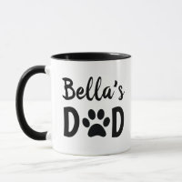 Personalised Dog Cat Dad With Pet Name Father Gift
