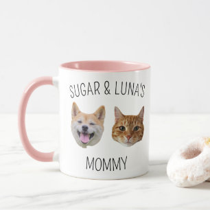 Personalised Dog Cat Face Mug, Mug gift for Mum