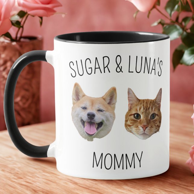 Personalised Dog Cat Face Mug, Mug gift for Mum (Creator Uploaded)