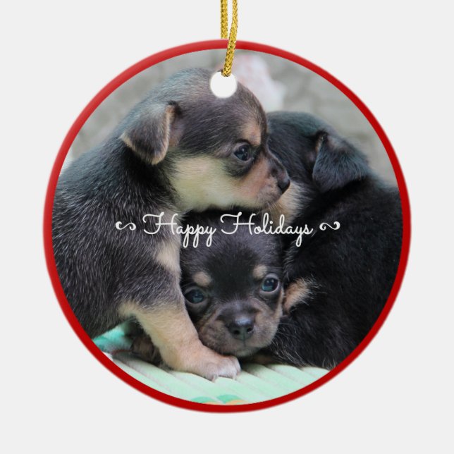 Personalised Dog Christmas Ornaments Your Photo (Front)