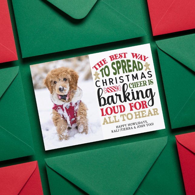 Personalised Dog Christmas Picture Custom Photo Holiday Card (Creator Uploaded)