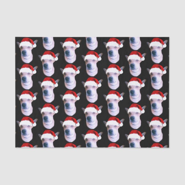 Personalised Dog Christmas Tissue Paper (Front)