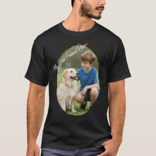 Personalised Dog Dad Best Friend Photo Black T-Shirt