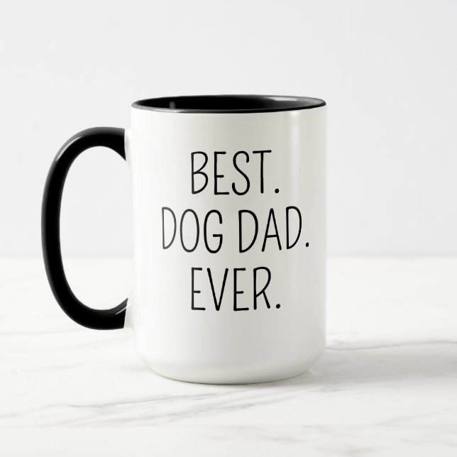 Personalised Dog Dad Gift, Best Dog Dad Ever Mug,  Mug (Left)