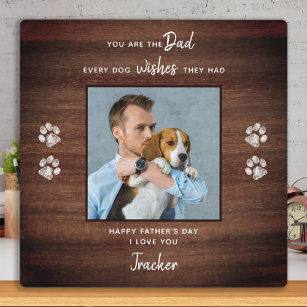 Personalised Dog Dad Pet Photo Father's Day Plaque