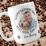 Personalised Dog Dad Pet Photo Happy Father's Day Coffee Mug<br><div class="desc">Best Dog Dad Ever ... Surprise your favourite Dog Dad this Father's Day with this super cute custom pet photo mug. Customise this dog dad mug with your dog's favourite photo, and name. Double sided - you can different photos on each side or the same, up to you ! Great...</div>