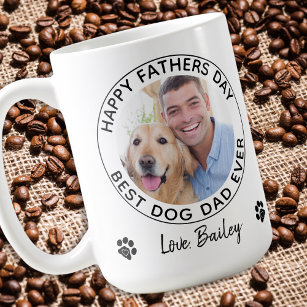 Personalised Dog Dad Pet Photo Happy Father's Day Coffee Mug