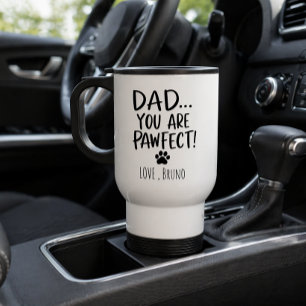 Personalised Dog Dad Travel Mug Modern Cool Gift