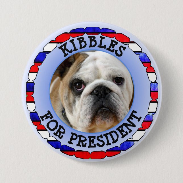 Personalised Dog for President Button (Front)