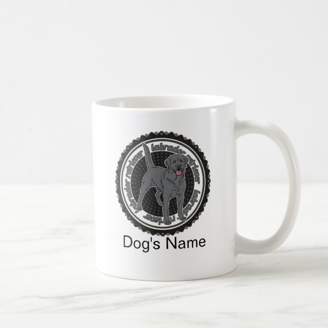 Personalised Dog Labrador Retriever With Name Coffee Mug (Right)