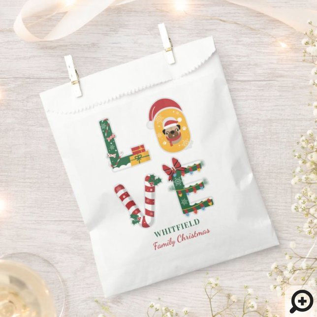 Personalised Dog LOVE Family Christmas Holiday Favour Bags (Creator Uploaded)