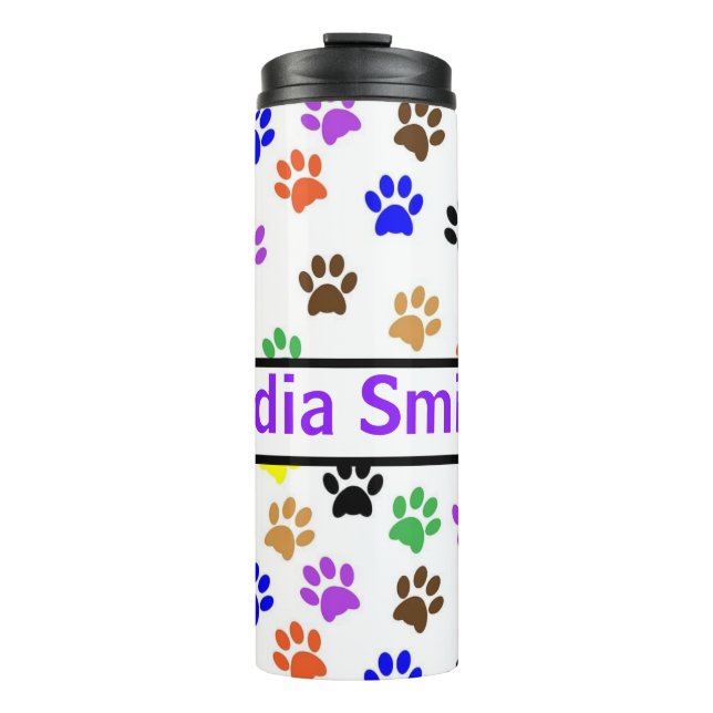 Personalised dog lover drink tumbler (Front)