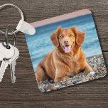 Personalised Dog Lover Keepsake Pet Photo Key Ring<br><div class="desc">Create a personalised keepsake with this custom pet photo keychain, perfect for any dog mum, dog dad, or pet lover. Cherish your furry friend by adding your favourite photo, or use two different images for each side. This unique keychain makes a thoughtful gift for Christmas, birthdays, or as a special...</div>