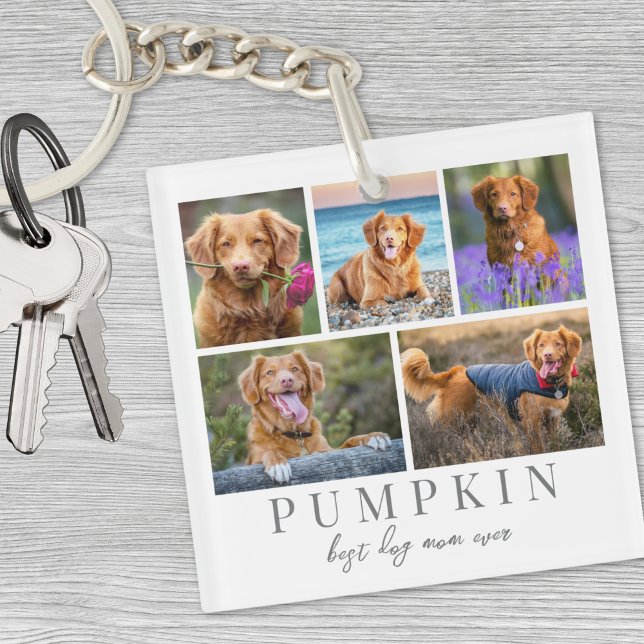 Personalised Dog Lover Keepsake Pet Photo Key Ring (Personalized Pet Dog Photo Keepsake Keychain)