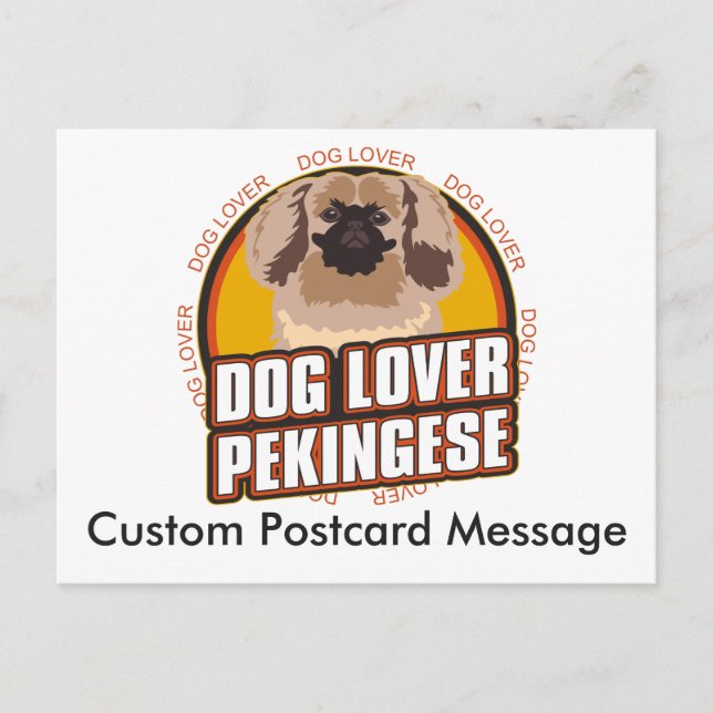 Personalised Dog Lover Pekingese Dog Breed Postcard (Front)