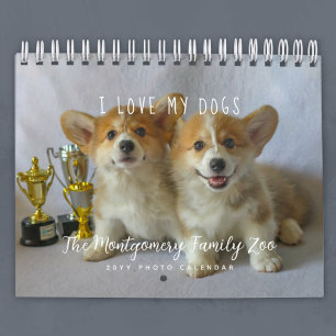 Personalised Dog Lovers 2026 Photo Calendar