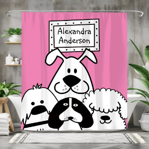 Personalised Dog Lover's Shower Curtain