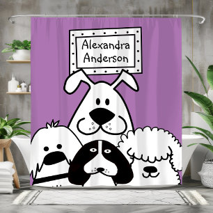Personalised Dog Lover's Shower Curtain