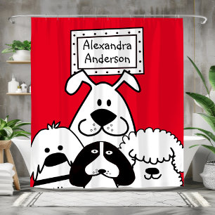 Personalised Dog Lover's Shower Curtain