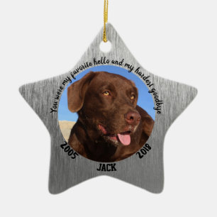 Personalised Dog Memorial Christmas Ornament