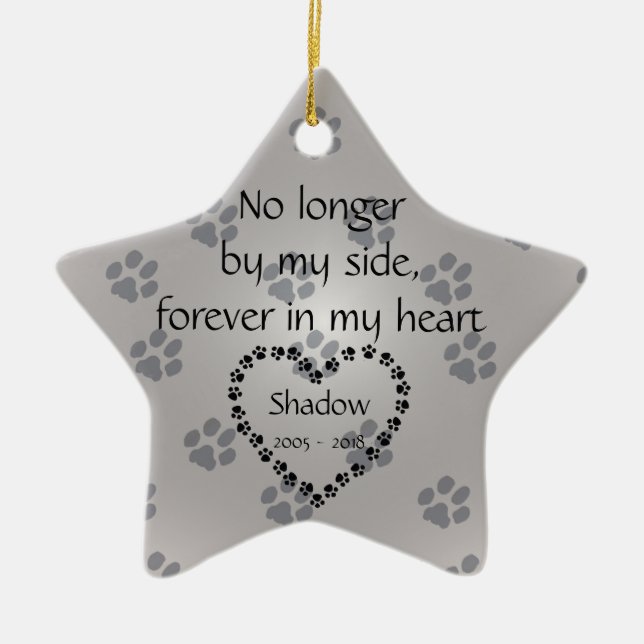 Personalised Dog Memorial Christmas Ornament (Front)