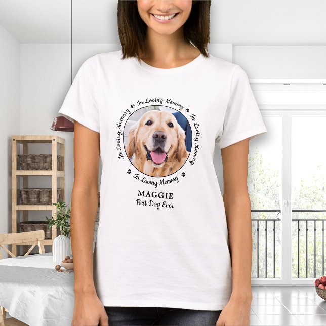 Personalised Dog Memorial Loving Memory Pet Photo T-Shirt (Creator Uploaded)