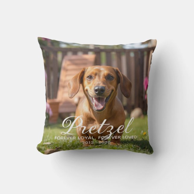 Personalised Dog Memorial Pet Loss  Cushion (Front)