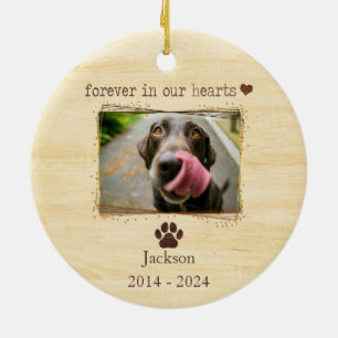 Personalised Dog Memorial Photo Ceramic Tree Decoration