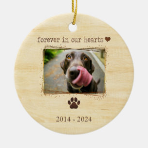 Personalised Dog Memorial Photo Ceramic Tree Decoration
