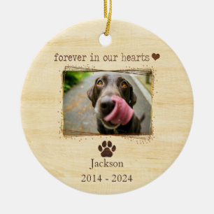 Personalised Dog Memorial Photo Ceramic Tree Decoration