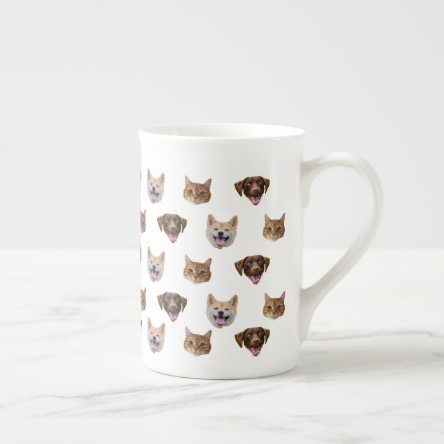 Personalised Dog Mug, Dog Cat Mum Gift  Bone China Mug (Right)