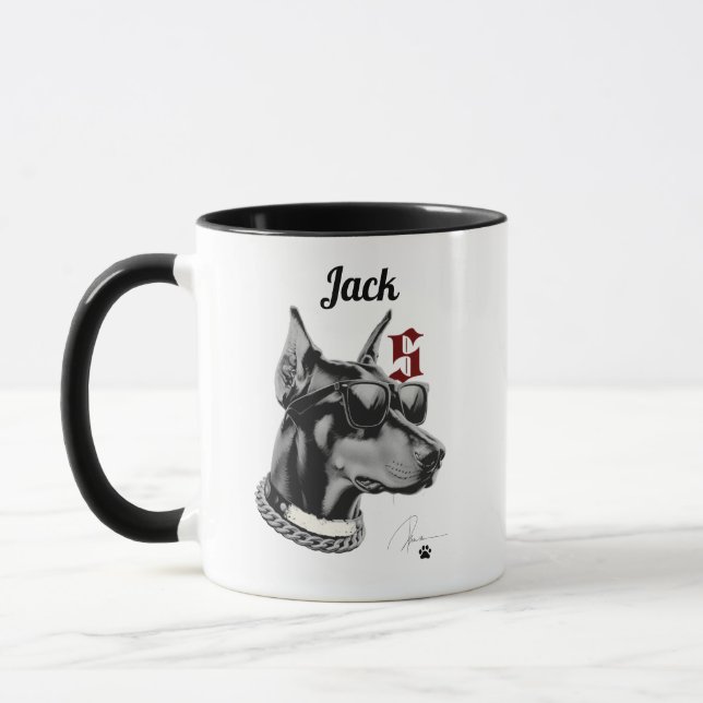 Personalised Dog Mug with Name (Left)