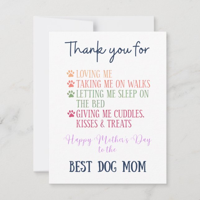 personalised Dog Mum Card (Front)