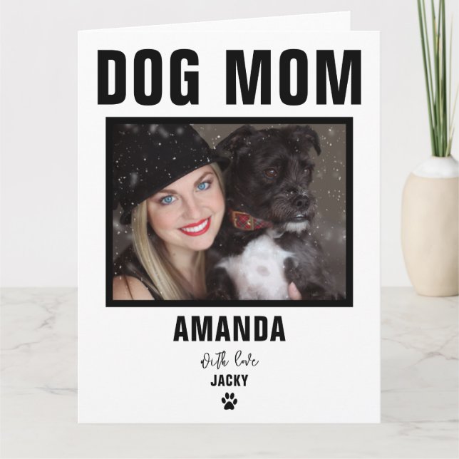 Personalised Dog Mum Custom Photo Card (Front)